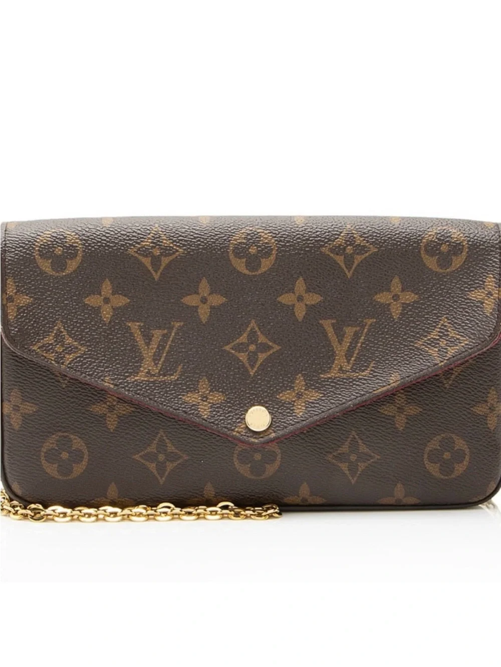 Fashion Monogram Envelope Chain Wallet